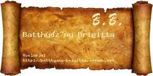 Batthyány Brigitta névjegykártya